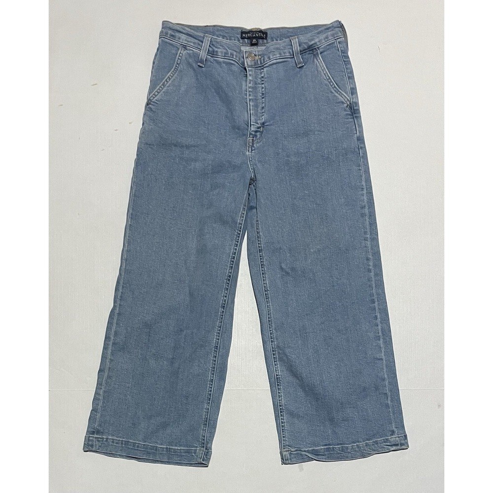 J.Crew Mercantile High Rise Wide Leg Crop Baggy Jeans Size 29 X 23 Straight
